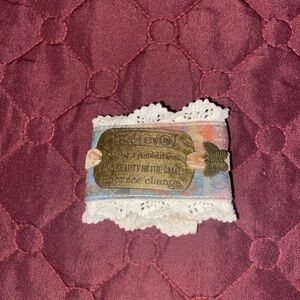 Lace Cuff Bracelet with Inspirational Quote